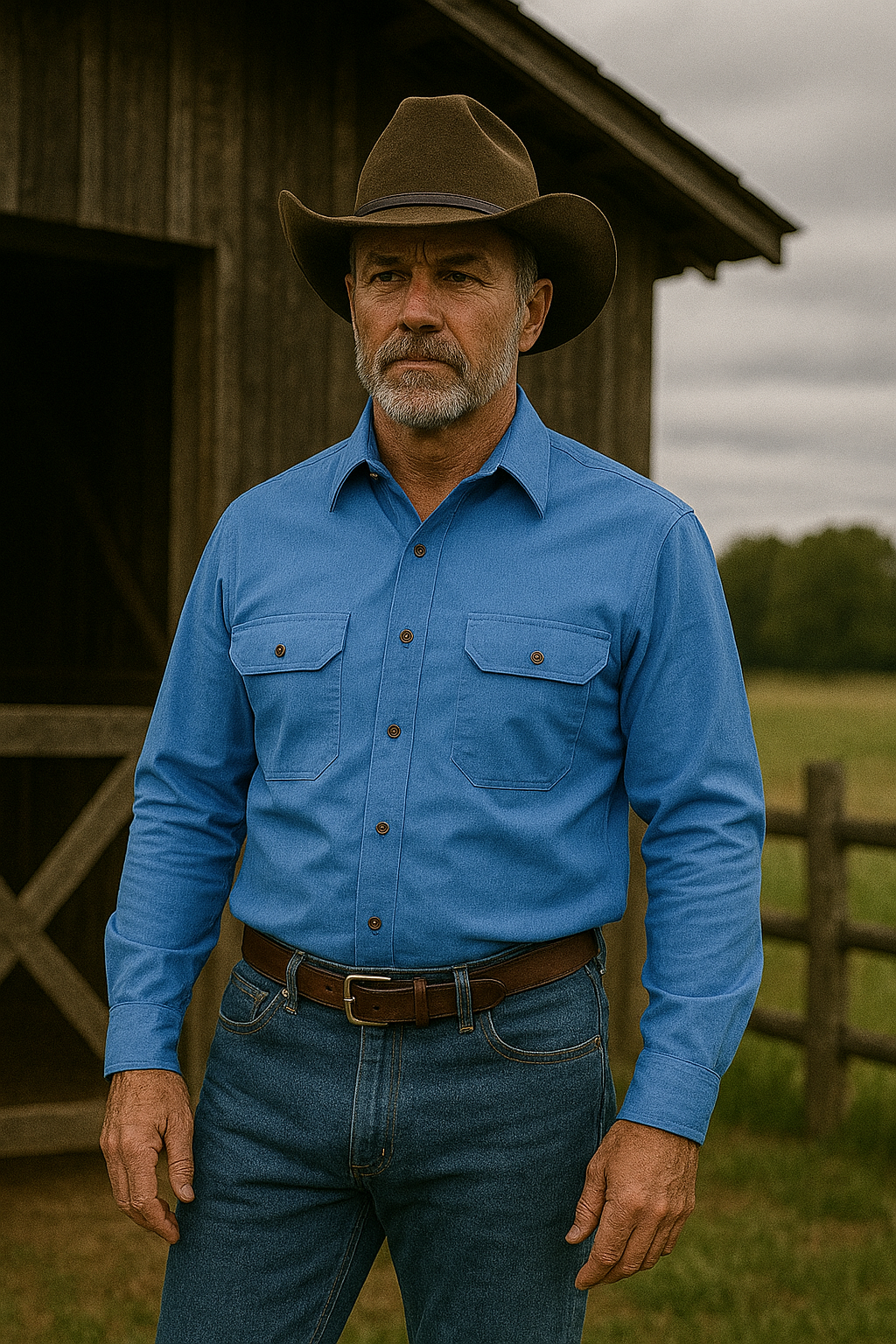 Country wise “Tameruka workwear” light blue