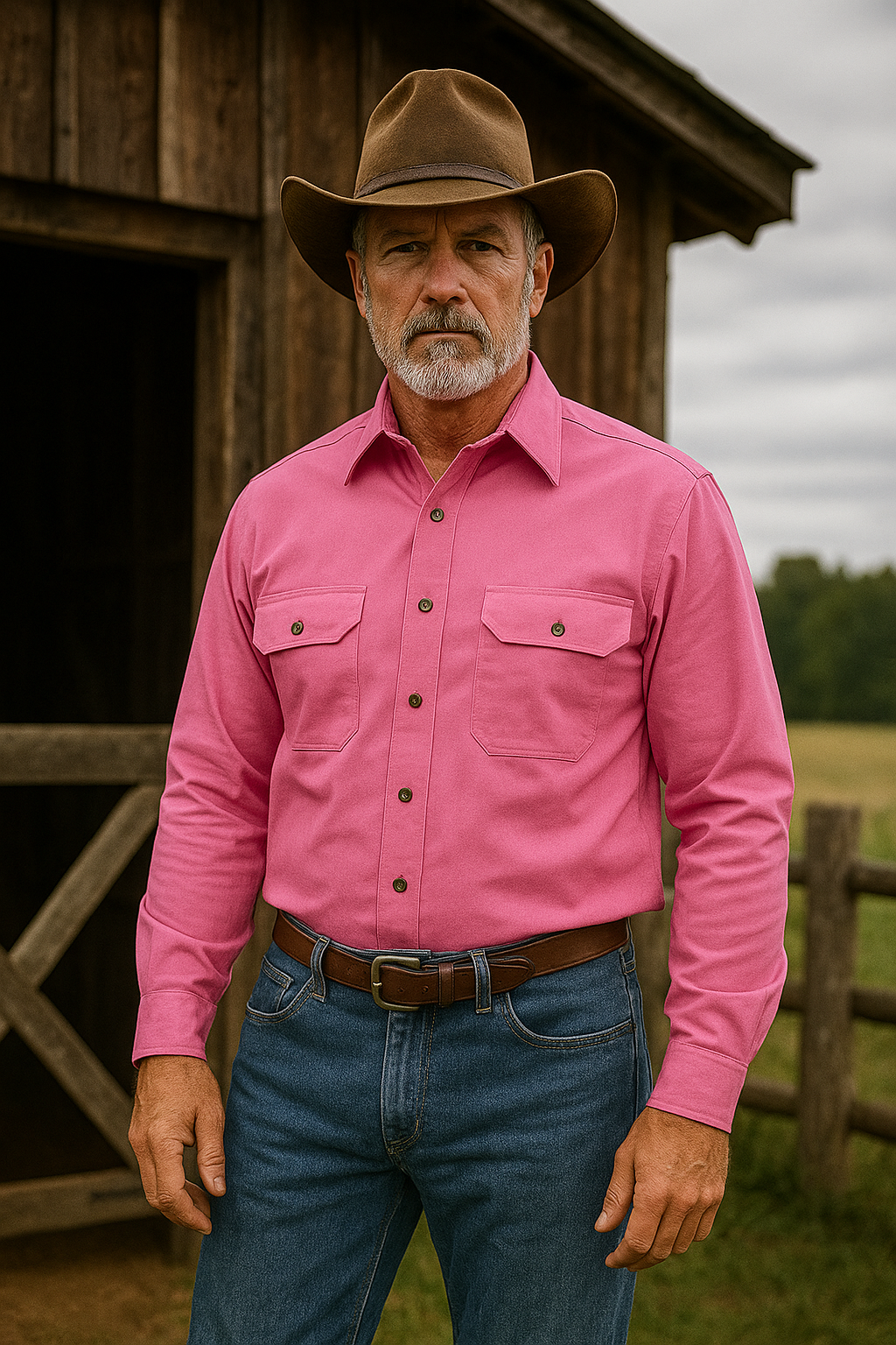 Country wise “Tameruka workwear” pink.